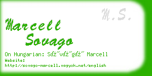 marcell sovago business card